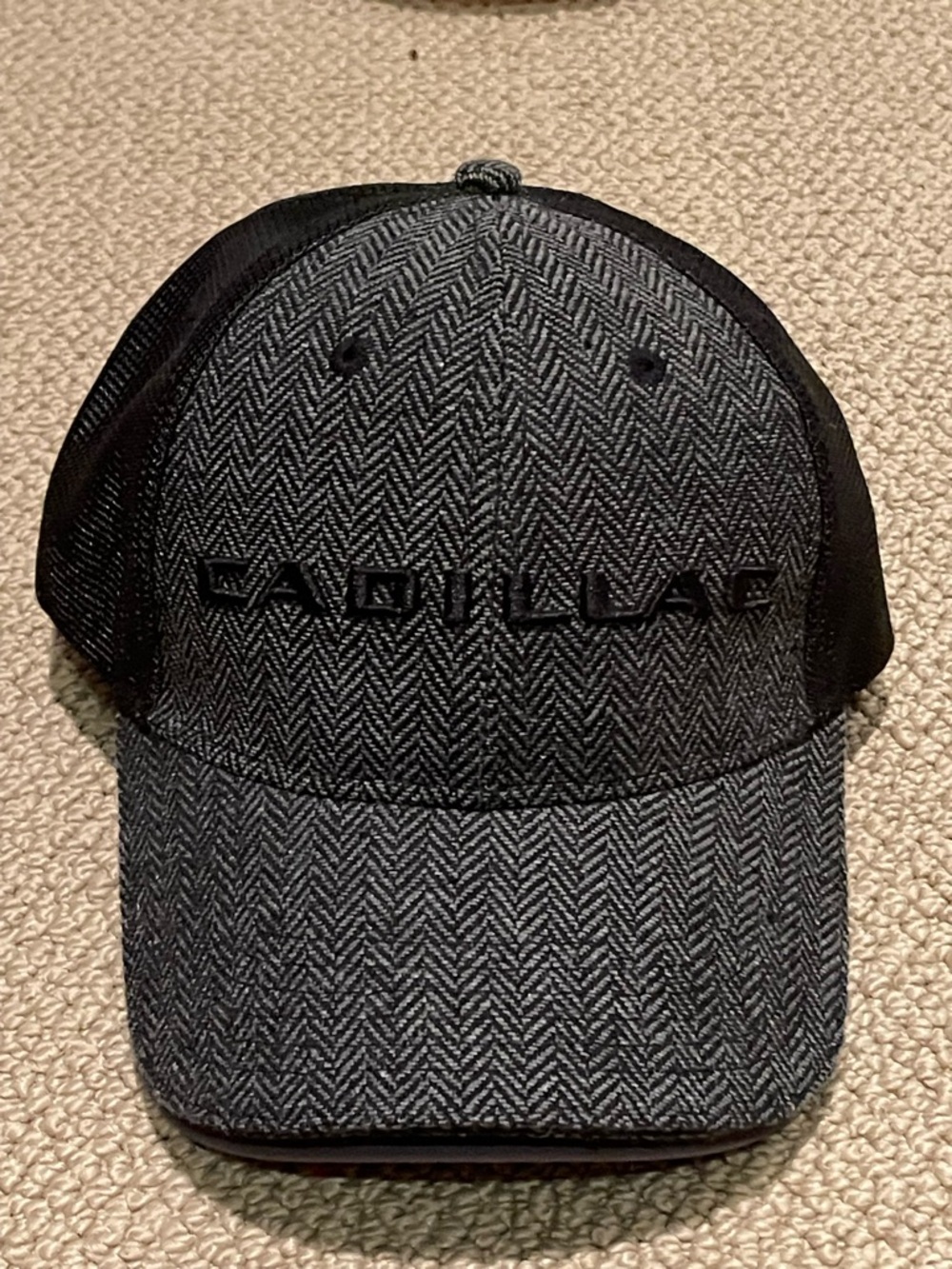 Men’s Cadillac Charcoal Herringbone Trucker Hat